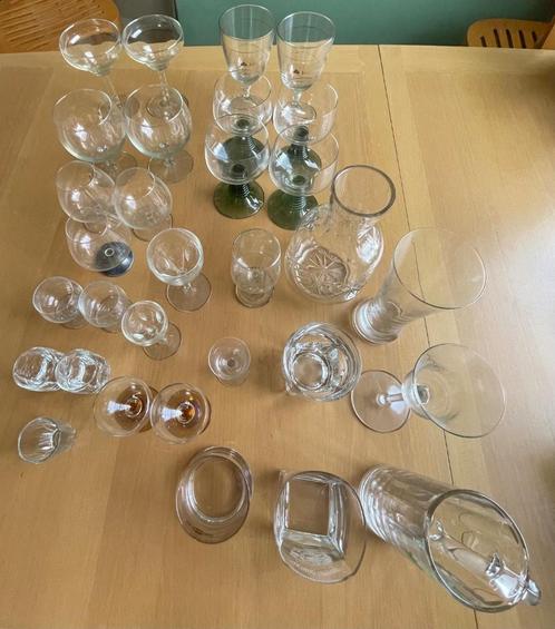 Antiek/retro glazen. Kristallen waterkaraf. Evt aanvulling, Antiek en Kunst, Antiek | Glas en Kristal, Ophalen