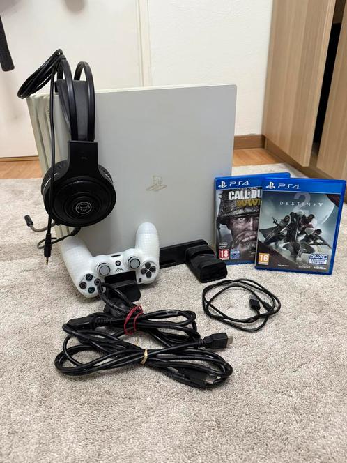 PlayStation 4pro 1TB wit, Spelcomputers en Games, Spelcomputers | Sony PlayStation 4, Zo goed als nieuw, Pro, 1 TB, Met 1 controller