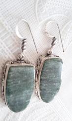 Zilveren oorbellen aventurijn, Sieraden, Tassen en Uiterlijk, Hangers, Verzenden, Nieuw, Met edelsteen