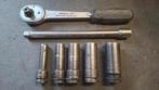 Gedore 1/2 inch Ratelset Ratel met lange krachtdoppen!, Auto diversen, Gebruikt, ., Ophalen of Verzenden, .