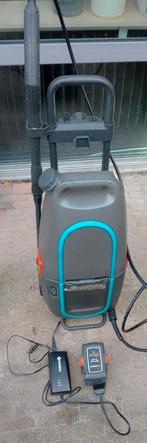 Gardena hoge druk spuit op accu& met water reservoir, Ophalen of Verzenden, Zo goed als nieuw, Tuinslang