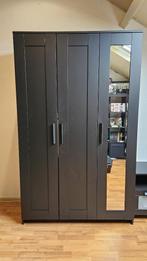 Brimnes Ikea kledingkast 117x190cm zwart, Huis en Inrichting, Kasten | Kledingkasten, Ophalen, Gebruikt, 100 tot 150 cm, Met hangruimte
