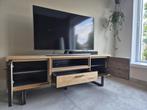 TV Kast Denmark - Eikenfineer en Metaal, Huis en Inrichting, Ophalen, 150 tot 200 cm, Eikenhout, Zo goed als nieuw