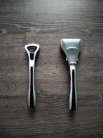2x barberklingen scheermes + reishoesje, Ophalen of Verzenden, Gebruikt, Gehele gezicht, Verzorging