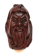 Japanse Samoerai Netsuke van Rosewood, Antiek en Kunst, Ophalen of Verzenden