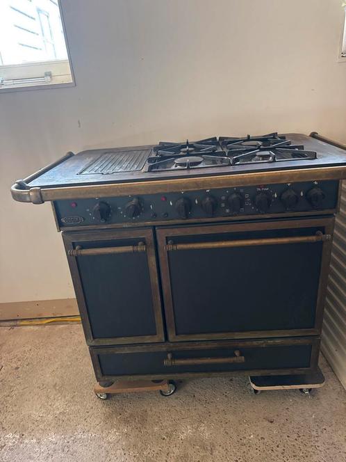 Godin Fornuis - Gas & Elektrisch, Witgoed en Apparatuur, Fornuizen, Gebruikt, Vrijstaand, Gas, 4 kookzones, 60 cm of meer, Ophalen