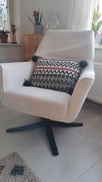 Draaistoel, gebroken wit, stof Teddy, Ophalen, 75 tot 100 cm, Zo goed als nieuw, Stof
