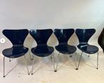 Fritz Hansen Butterfly chairs - set van 4, Ophalen, Gebruikt, Blauw, Vier