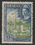Curacao 1943 159 St Eustatius 1,5c, Gest, Postzegels en Munten, Postzegels | Nederlandse Antillen en Aruba, Ophalen of Verzenden