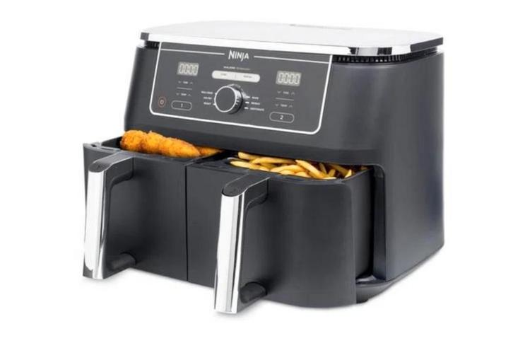Ninja Dual Airfryer XXL AF400EU -9,5 l- Zo goed als nieuw!, Witgoed en Apparatuur, Airfryers, Zo goed als nieuw, Airfryer XL, 1500 gram of meer