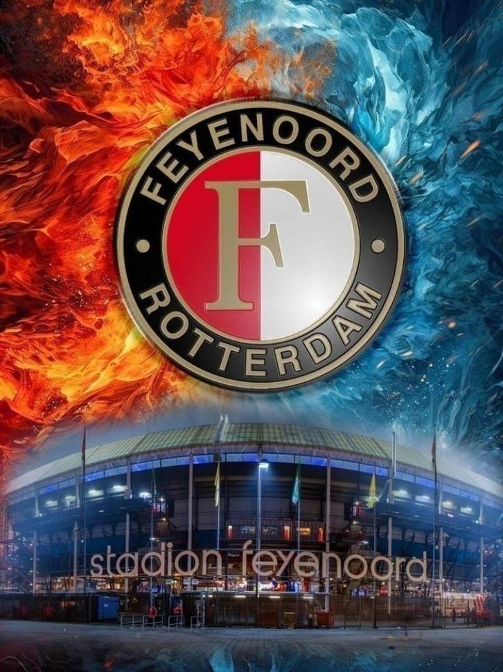 Diamond Painting Feyenoord - 30x40 vierkant, Hobby en Vrije tijd, Knutselen, Nieuw, Knutselwerk, Ophalen of Verzenden