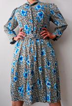 Vintage bloemen zijden mouwen jurk maat 40, Kleding | Dames, Jurken, Gedragen, Blauw, Maat 38/40 (M), Vintage