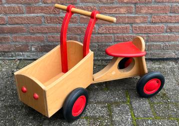 Loopfiets Bakfiets hout rood beschikbaar voor biedingen