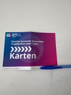 Tegoedbon karten ter waarde van €25, Tickets en Kaartjes, Eén persoon, Ticket of Toegangskaart