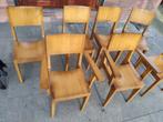 Zeven blank eiken design TOM-stoelen (2 met armleuning), Huis en Inrichting, Stoelen, Vijf, Zes of meer stoelen, Design, Gebruikt