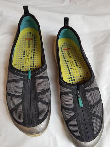 Ecco schoenen zwart zilvergrijs wit turquoise ritsje beschikbaar voor biedingen