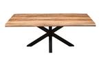 Eetkamertafel mango met boomstam blad uit voorraad, Huis en Inrichting, Tafels | Eettafels, Overige materialen, Nieuw, Ophalen of Verzenden