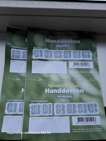 2 spaarkaarten Plus handdoeken beschikbaar voor biedingen
