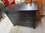 Redelijk nette ladekast 3 lades Ikea echt hout zwart, Huis en Inrichting, Ophalen, Gebruikt, 50 tot 100 cm, 3 of 4 laden