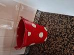 EMMER ROOD MET WITTE STIPPEN POLKADOT, Huis en Inrichting, Ophalen of Verzenden