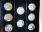 8 x EMC medal zilver Mythological Couples 2002 in cassette, Postzegels en Munten, Penningen en Medailles, Verzenden, Zilver, Nederland