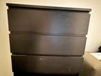 IKEA MALM ladekast 4 lades zwart/bruin (2x), Ophalen, Gebruikt, 50 tot 100 cm, 3 of 4 laden