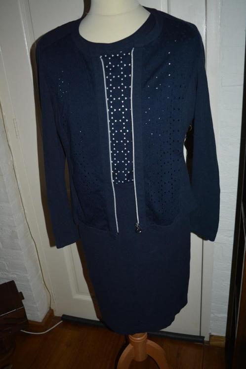 Rabe, mooie nette jurk met jasje, maat 40/42, Kleding | Dames, Jurken, Zo goed als nieuw, Maat 38/40 (M), Blauw, Knielengte, Ophalen of Verzenden