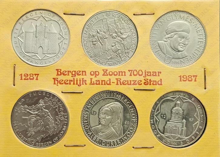Herdenkingsmunten 700 jarig bestaan van Bergen op Zoom., Postzegels en Munten, Munten | Europa | Euromunten, 2 euro, Overige landen