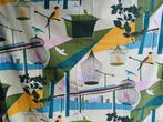 Lap stof gordijntje vogels kooi Ikea, Hobby en Vrije tijd, Stoffen en Lappen, Gebruikt, 120 cm of meer, Ophalen of Verzenden, Katoen