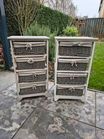 2 Ladekastjes met mandjes., Huis en Inrichting, Kasten | Dressoirs, Ophalen