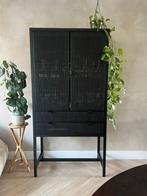 Kast Nero Zwart Webbing/ opbergkast, 50 tot 100 cm, Zo goed als nieuw, Met lade(s), 25 tot 50 cm