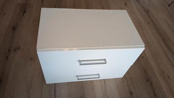 Wit Nachtkastje Set (2 stuks) met 2 Lades - Commode/Bijzetta beschikbaar voor biedingen