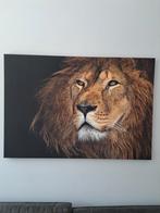 Canvas Schilderij Leeuw, Ophalen of Verzenden, Zo goed als nieuw, Schilderij, Minder dan 50 cm