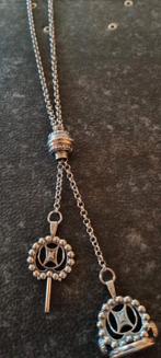 ECHT zilver jasseron signet ketting chatelaine 835 horloge, Sieraden, Tassen en Uiterlijk, Antieke sieraden, Ophalen of Verzenden