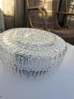 Vintage glazen plafondlamp jaren 60, Huis en Inrichting, Lampen | Plafondlampen, Ophalen of Verzenden, Zo goed als nieuw, Glas