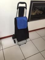 boodschappentrolley, zwart-blauw, 6 wielen, 30 cm of meer, Gebruikt, Blauw, Wieltjes