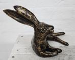LIGGENDE HAAS/ BRONZEN TUINBEELDEN / HAAS, Dierenbeeld, Nieuw, Info@huisentuindecoratiemarie.nl, Huis en tuin decoratie marie