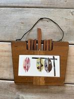 Vintage houten set met mesjes en vorkjes. Kaasmesjes., Ophalen, Overige typen