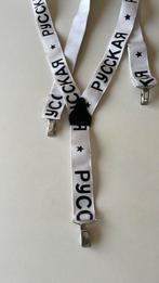 Bretels galgen wit met zwarte letters, Ophalen of Verzenden, Gedragen