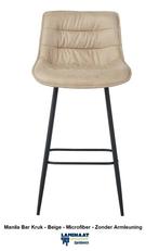 Bar stoel Beige Microfiber €54,95p/st, Huis en Inrichting, Overige kleuren, Barstoelen Beige kleur, Nieuw, Ophalen of Verzenden