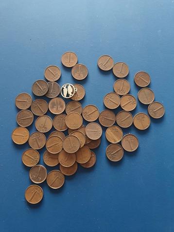 Stapel 1 Cent Munten Juliana (vanaf 1952) beschikbaar voor biedingen