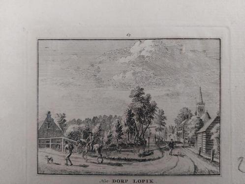 67 / Het dorp Lopik Kopergravure uit 1773 Hendrik Spilman, Antiek en Kunst, Kunst | Etsen en Gravures, Ophalen of Verzenden