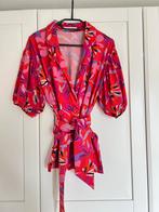 Studio anneloes flower blazer jasje L rood/zwart, Kleding | Dames, Maat 42/44 (L), Ophalen of Verzenden, Zo goed als nieuw, Rood