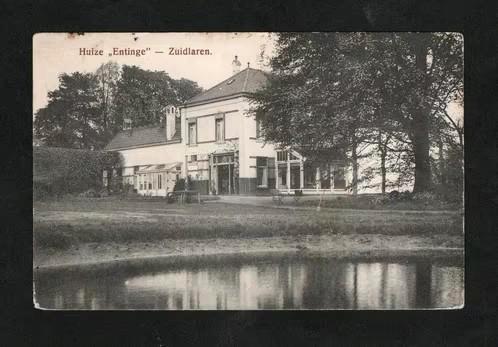 Zuidlaren Huize Entinge 1913., Verzamelen, Ansichtkaarten | Nederland, Gelopen, Drenthe, Voor 1920, Ophalen of Verzenden