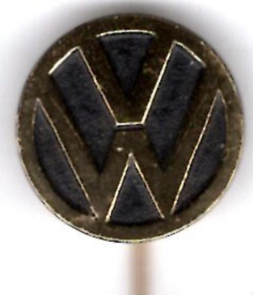 VW Volkswagen blauw op koperkleurig auto speldje( D_160 ), Verzamelen, Speldjes, Pins en Buttons, Nieuw, Speldje of Pin, Transport