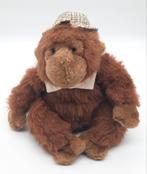 Vintage knuffel Aap met kraag en hoedje Neckermann, Ophalen of Verzenden, Zo goed als nieuw, Overige typen