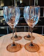 4 Luminarc wijnglazen voet rookglas, Ophalen of Verzenden, Zo goed als nieuw, Overige typen