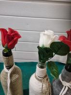 wijnflessen met touw bekleed 3x, Huis en Inrichting, Woonaccessoires | Overige, Ophalen of Verzenden, 'T Olde Gre-j, Info@toldegrej.nl