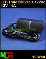 LED Trafo Voeding Adapter Driver - 230V > 12V - 1A = 12W - S, Ophalen of Verzenden, Nieuw, LEDtrafo