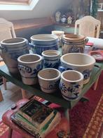 8 mooie aardewerk Keulse potten klein en groot, Ophalen